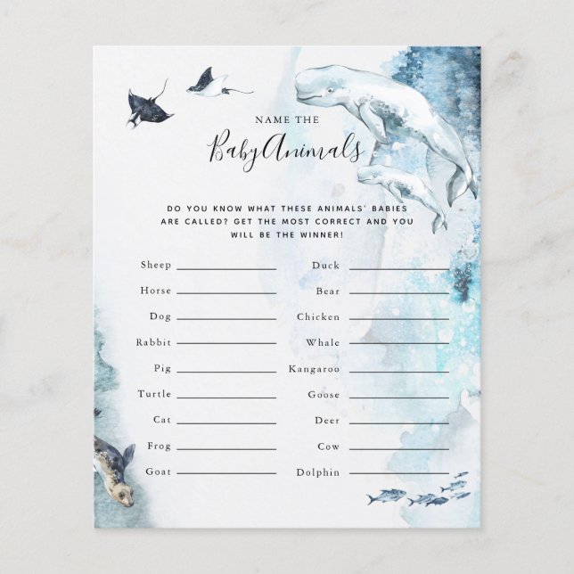 NAMN i BABY DJUR | Barnstödsspel (Framsida)