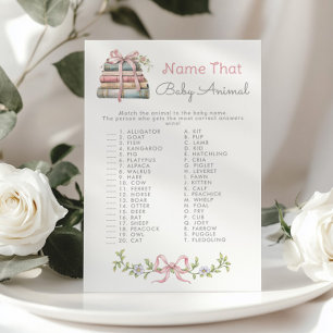 Namn i baby djur Storybook Baby Shower-spelet