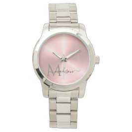 Namn i det radiella metalliska skriptet ro Guld Armbandsur