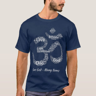 Namn i Om Symbol Yoga Inspired Aum T Shirt
