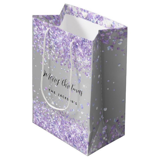 Namn i silver violetta sparkler (Framsidan Vinklad)