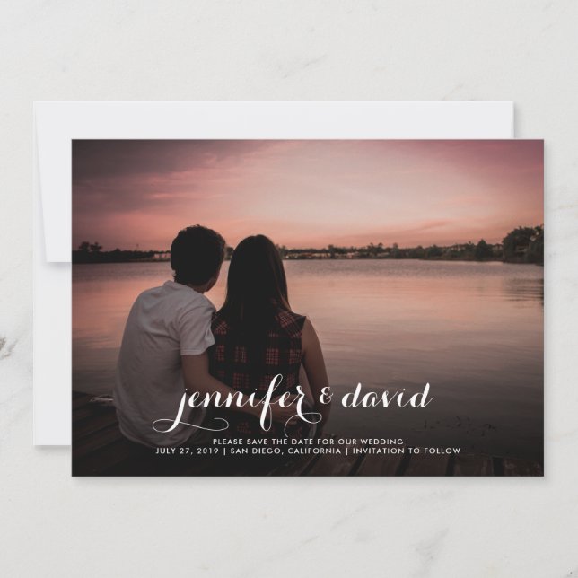 Namn i skript | Spara datumfoto Datumet (Framsida)