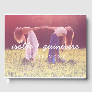 Namn i skriptAnpassningsbarna Photo Bröllop Gästböcker