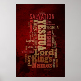 Namn i Yeshua/Jesus Collage Poster