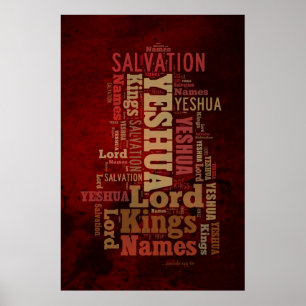 Namn i Yeshua/Jesus Collage Poster