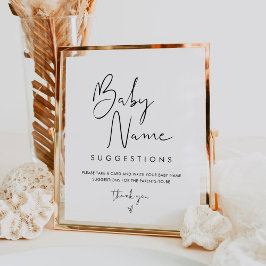 NAMN Ideas Spelsignatur vid STELLA Baby Poster