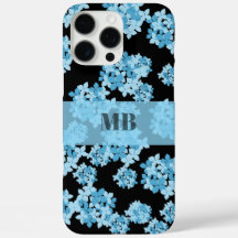 namn initialer monogram för blommigt