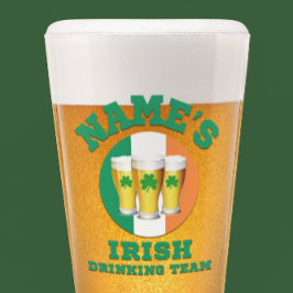 Namn Irish Drinking Team 3 Pint Glaskopp