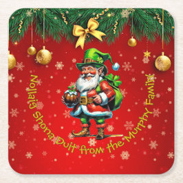 Namn - Irish Nollaig Shona Duit God jul Underlägg Papper Kvadrat