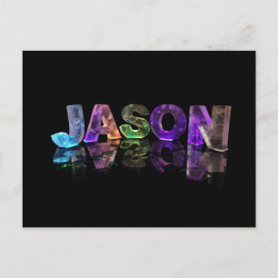 Namn Jason i 3D Ljus (fotografi) Vykort