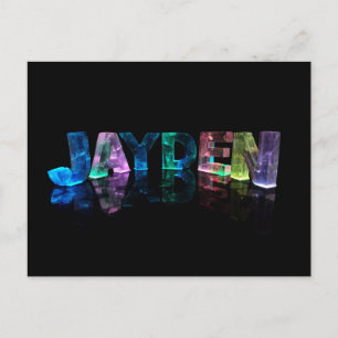 Namn Jayden i 3D Ljus (fotografi) Vykort