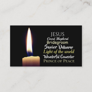 Namn Jesus, Savior, Deliverer, Bra Shepherd Visitkort