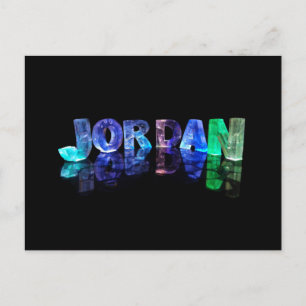Namn Jordanien i 3D Ljus (foto) Vykort