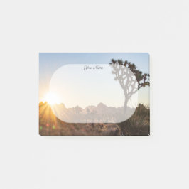 Namn Joshua Träd natur Ligcape Sunrise Souvenir Post-it Block