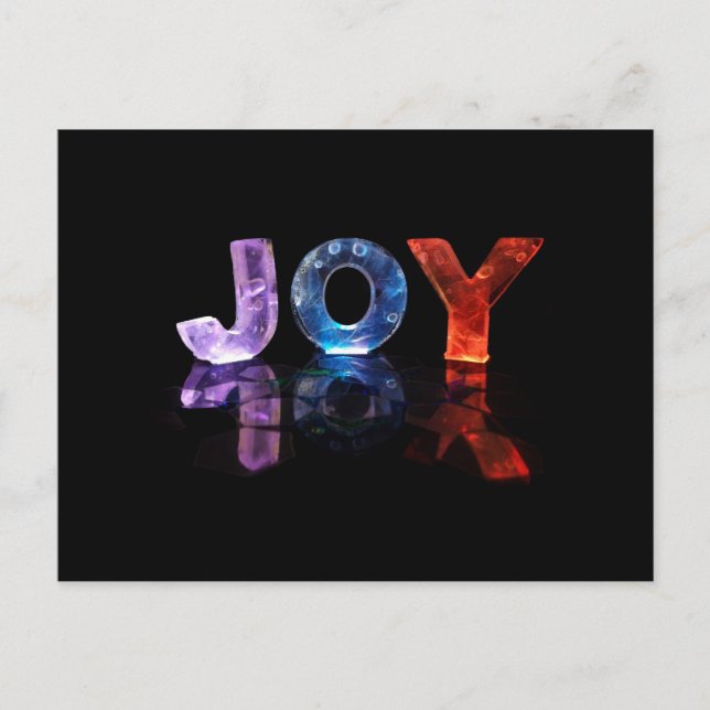 Namn Joy in 3D Ljus (foto) Vykort (Framsida)