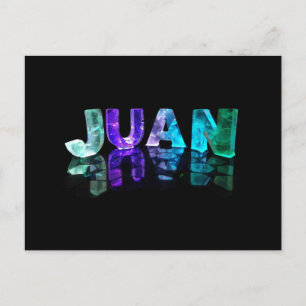Namn Juan i 3D Ljus (fotografi) Vykort