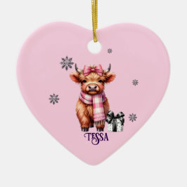 Namn jul Ornament Highland Cow