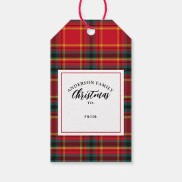 Namn,, Jul Tartan Play Presentetikett