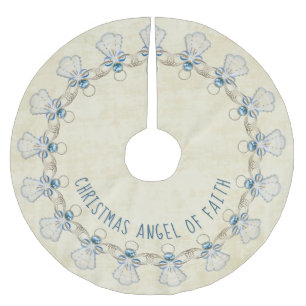 Namn: Julängen Faith Blue/Cream Julgransmatta Borstad Polyester