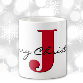 Namn, juli Ruby Red födelsesten | God Jul Kaffemugg