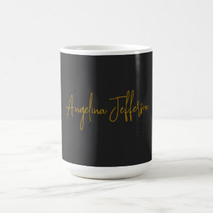 Namn Kalligrafi Professionell Elegant Guld Färg Kaffemugg
