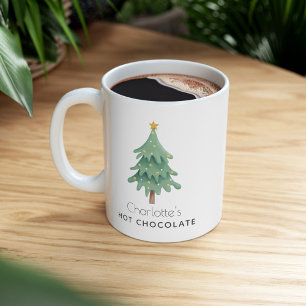 Namn Kids vid jul Helgdag Personligen Träd Kaffemugg