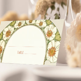 Namn-kort Bröllop Bord Vintage Art nouveau Kort