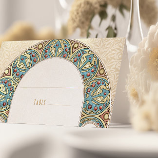 Namn-kort Bröllop Bord Vintage Art nouveau Kort