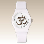 Namn Leopard Skriv ut om Symbol White Silicone Armbandsur<br><div class="desc">Bästa pris! En vit kiselremsa och fodral med en snyggt leopard skriver Om-symbol och personalisering. Anpassa enkelt med hjälp av mallen som tillhandahålls. Det finns också en klar och svart bandklocka.</div>