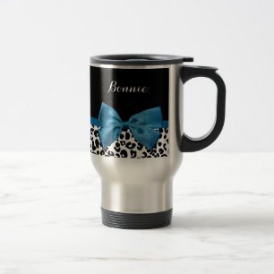 Namn Leopard Söt Cobalt Blue-menyfliksområdet Resemugg