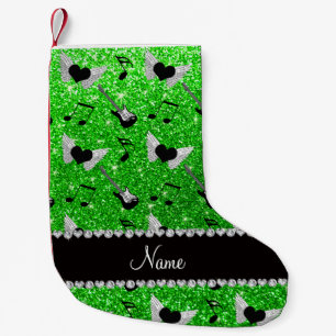 Namn lime green glitter guitars () Hjärtmusik i vi Liten Julstrumpa