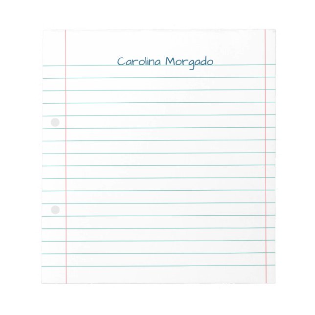 Namn Lining Back School Lulred Papper Lacher Stude Anteckningsblock (Framsida)