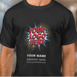 Namn, Logotyp, mall för företagsöverföring - svart T Shirt