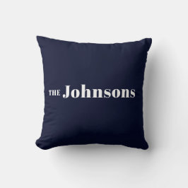 Namn | Logotyp Modern Minimalist Navy Blue Kudde