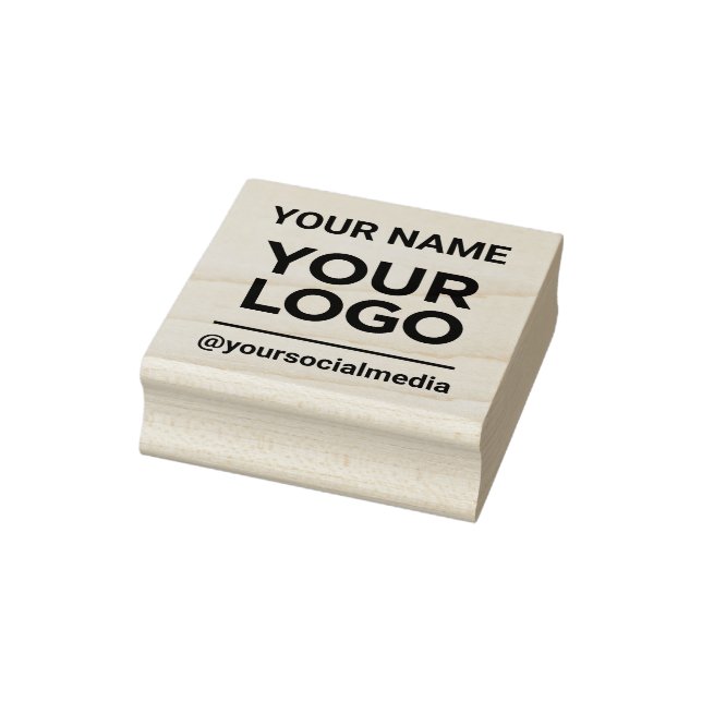 Namn Logotyp Social Media Modern Simple Stämpel (Stämpel)