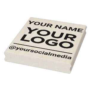 Namn Logotyp Social Media Modern stor Stämpel