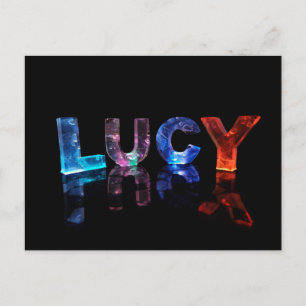 Namn Lucy i 3D Ljus (fotografi) Vykort