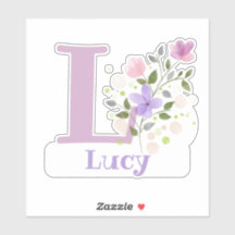 Namn Lucy med bokstaven L dekal Cut-Out