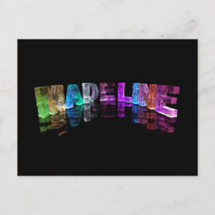 Namn Madeline i 3D Ljus (fotografi) Vykort