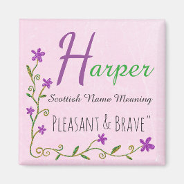 Namn Magnet: Harper, Pleasing & Modig Magnet