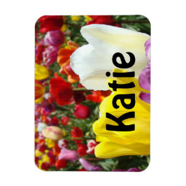 Namn magnets Tulip Flower anpassningsbar Ditt namn Magnet