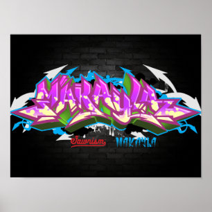 Namn Makayla i graffiti Poster