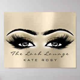 Namn Makeup Beauty Studio LashSalon Ivory Poster