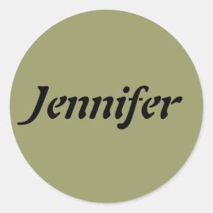 Namn-mall Runt Klistermärke