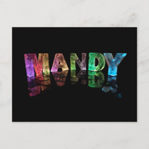 Namn Mandy i 3D Ljus (fotografi) Vykort