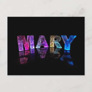Namn Mary i 3D Ljus (fotografi) Vykort