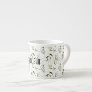 Namn Maskulin akvarell grönska 1,8dl Espressomugg