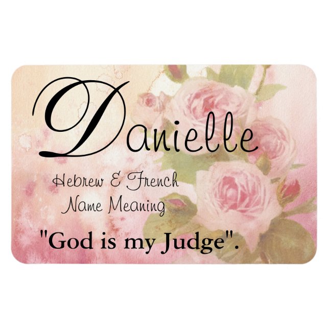 Namn Meaning Magnet: Danielle, Gud är min domare Magnet (Horisontell)