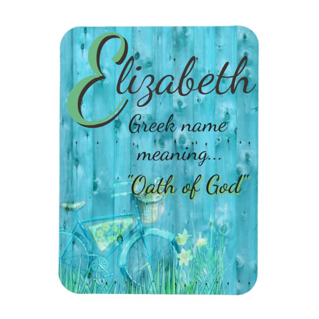 Namn Meaning Magnet: Elizabeth, Guds ed Magnet (Vertikal)