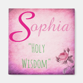 Namn Meaning Magnet: Sophia, Heliga Wisdom Magnet
